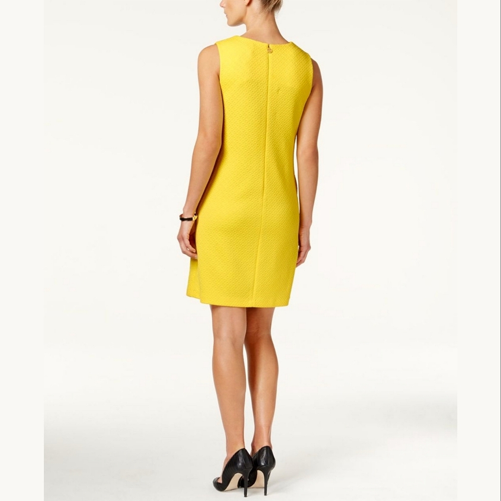 RALPH LAUREN Marigold Sheath Dress with RL Logo Buttons